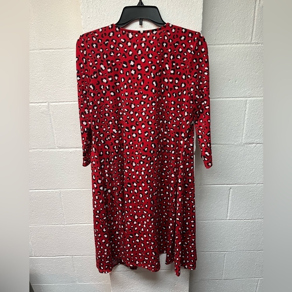 LulaRoe Red Leopard Print Tie-Front Cardigan - Picture 5 of 5